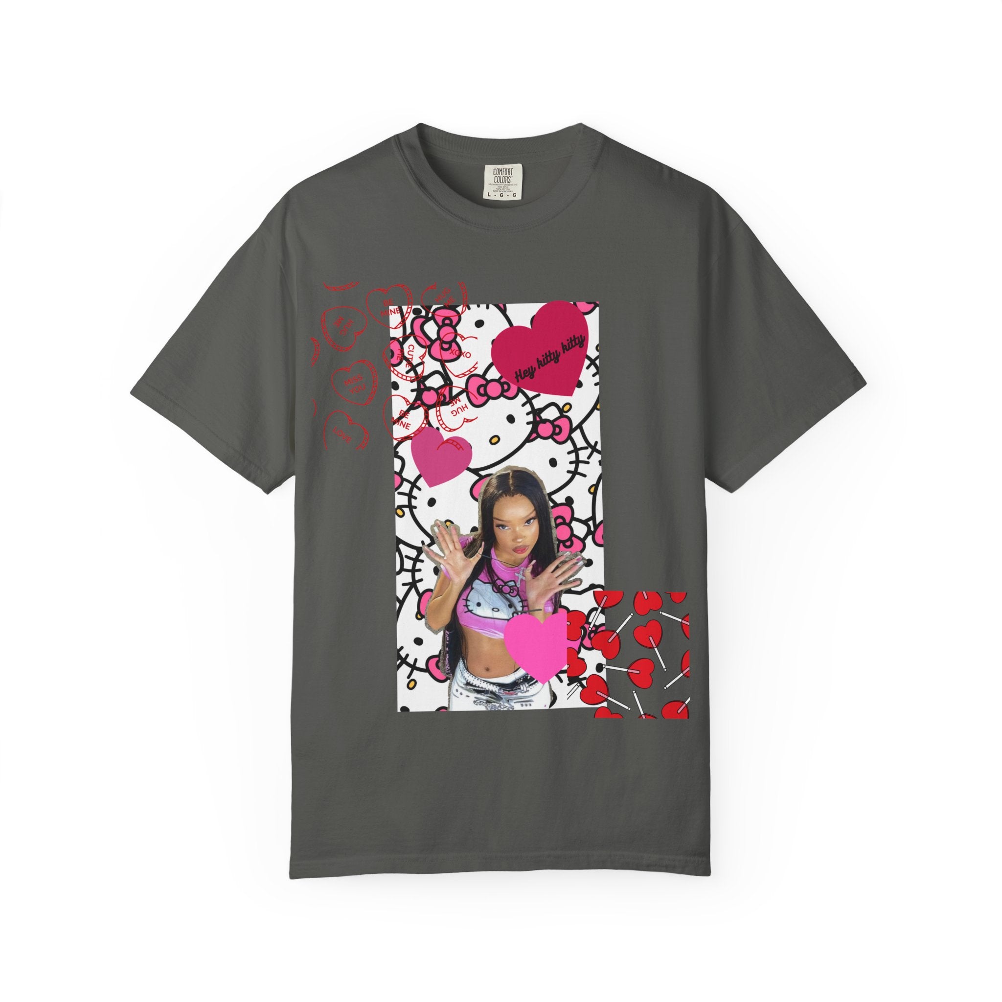 Hey Kitty Kitty Valentine graphic T-shirt