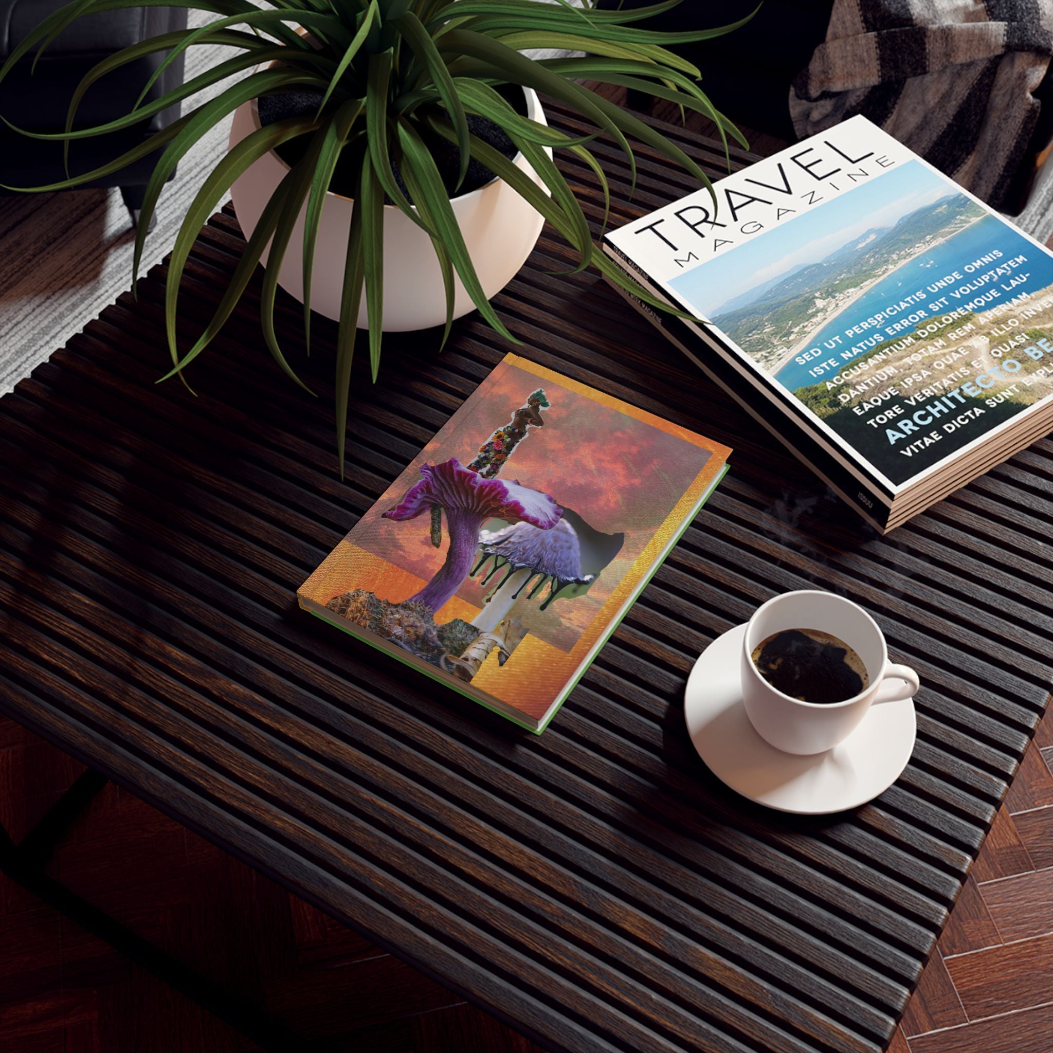 1998 Top of the World collaged hard backed Journal/Sketchbook, blank pages