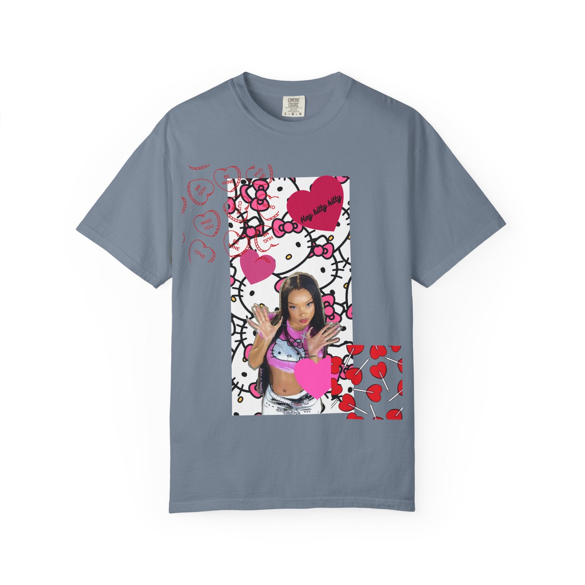 Hey Kitty Kitty Valentine graphic T-shirt