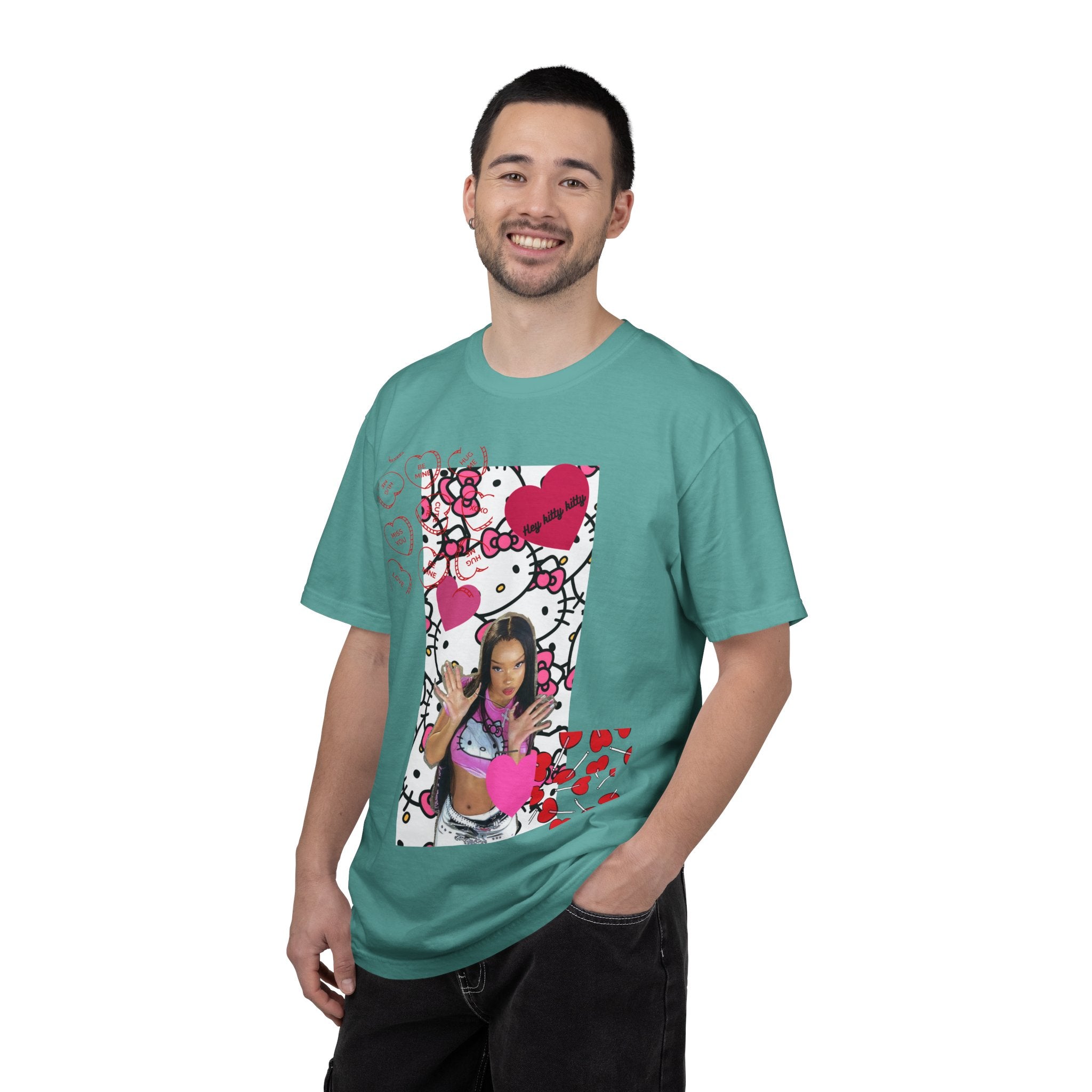 Hey Kitty Kitty Valentine graphic T-shirt