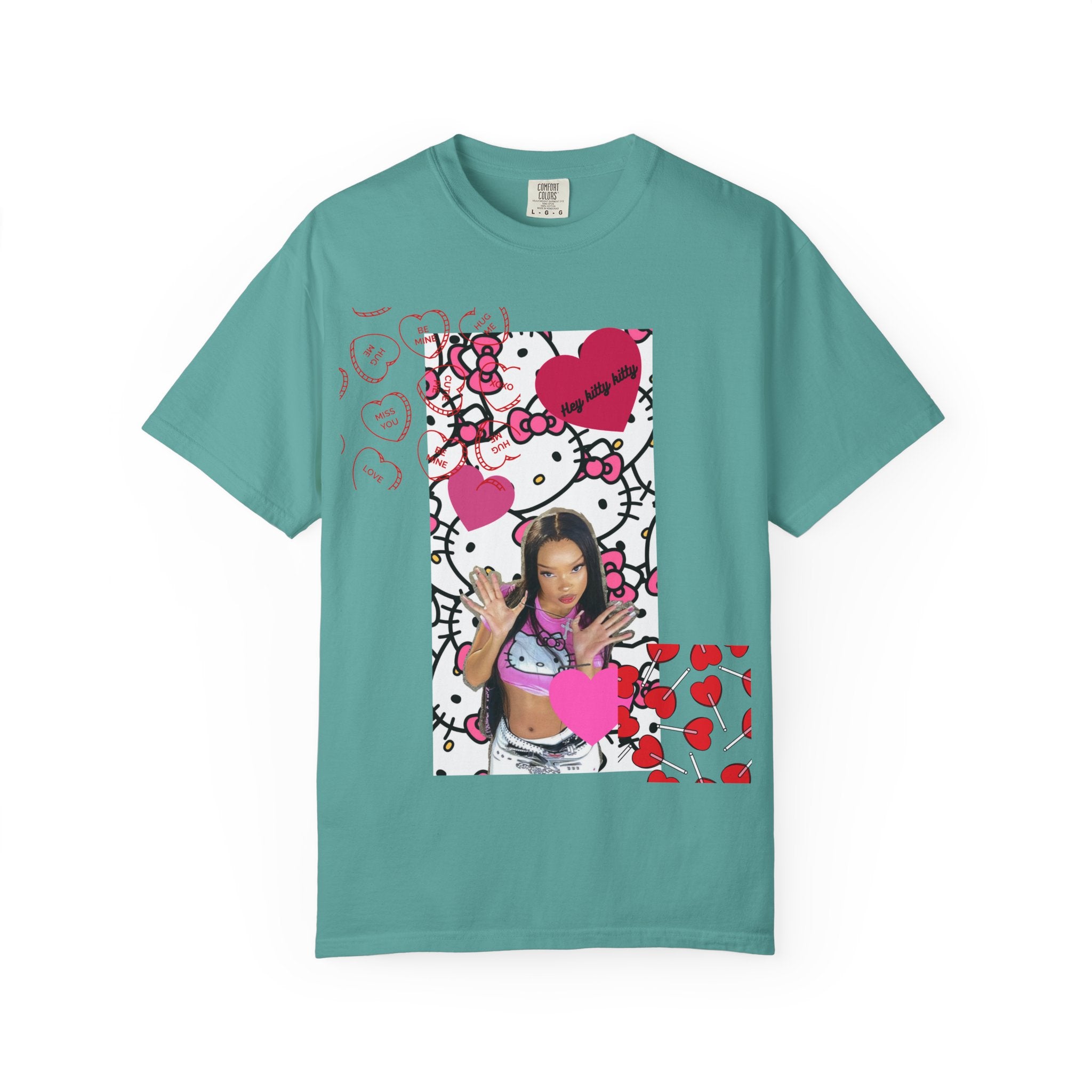 Hey Kitty Kitty Valentine graphic T-shirt
