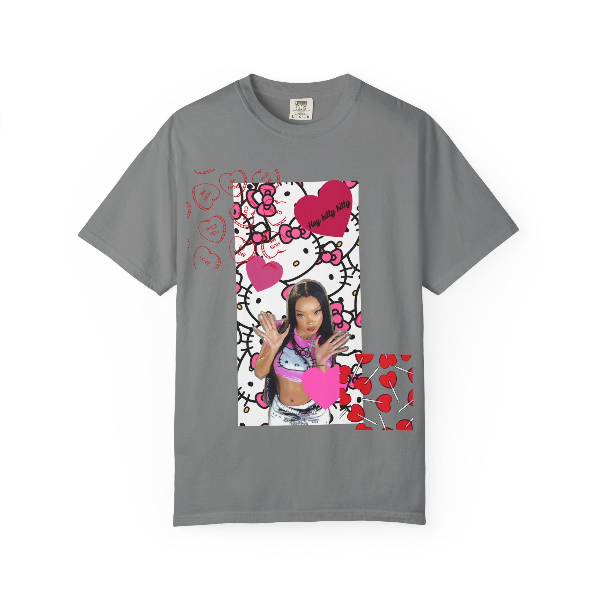 Hey Kitty Kitty Valentine graphic T-shirt