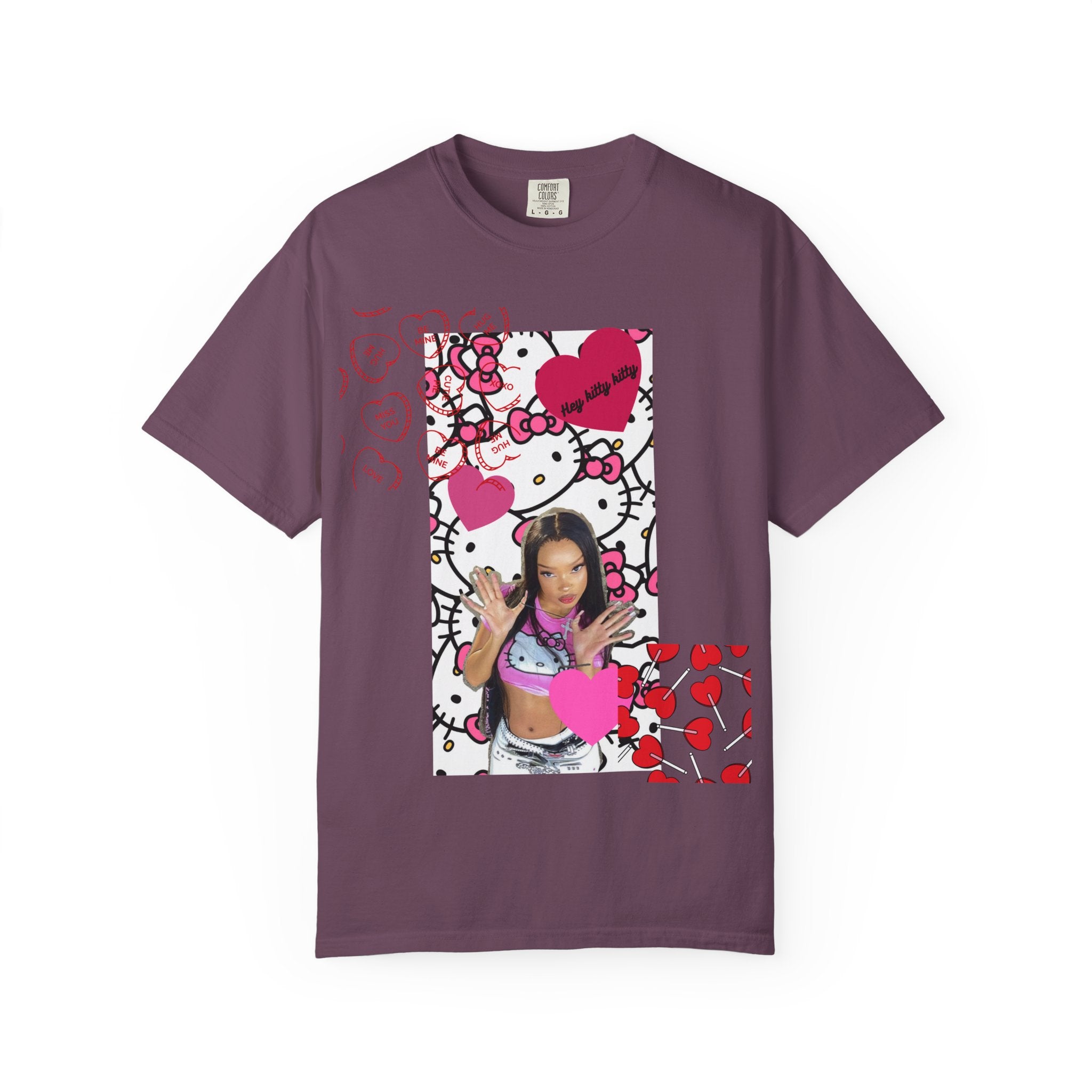 Hey Kitty Kitty Valentine graphic T-shirt