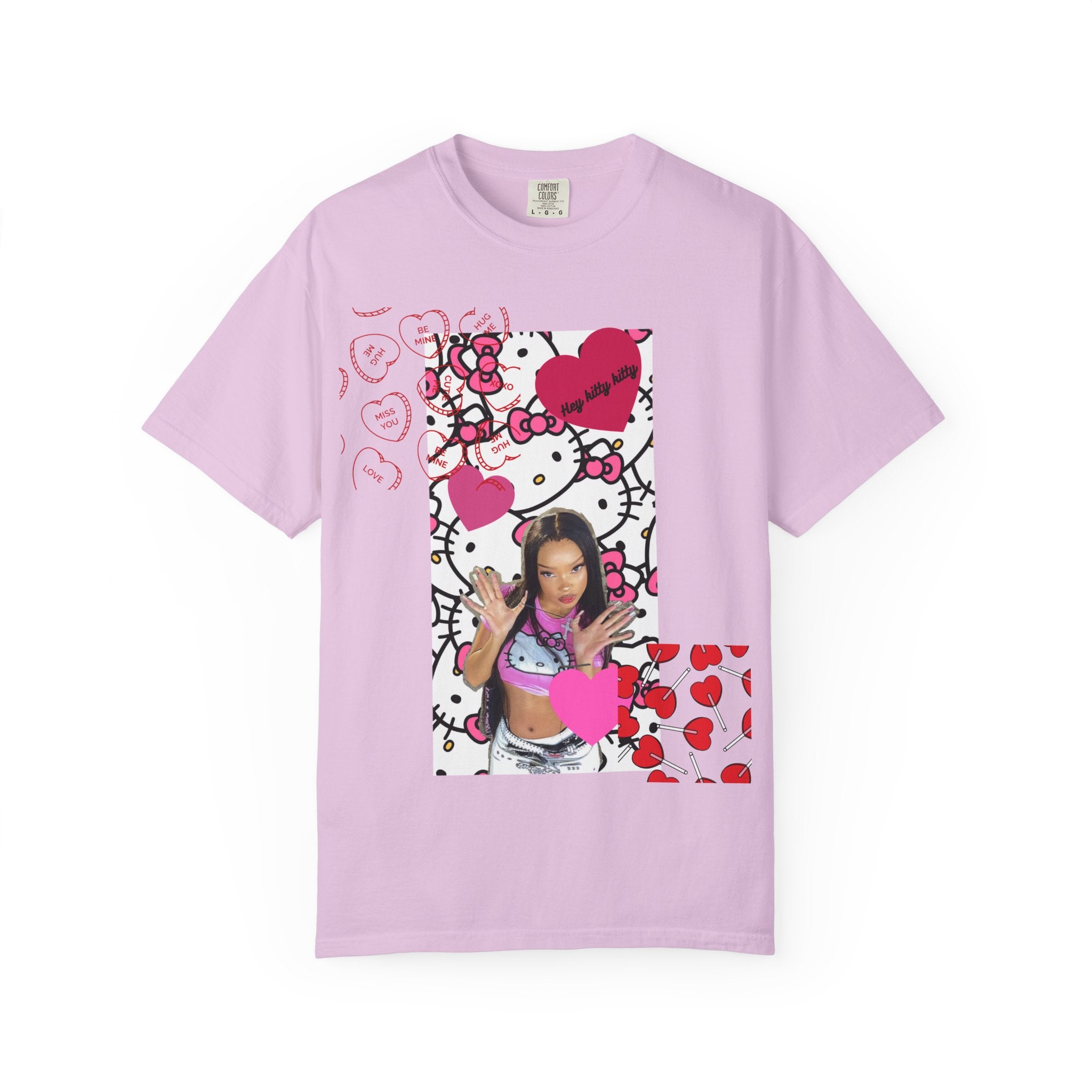 Hey Kitty Kitty Valentine graphic T-shirt