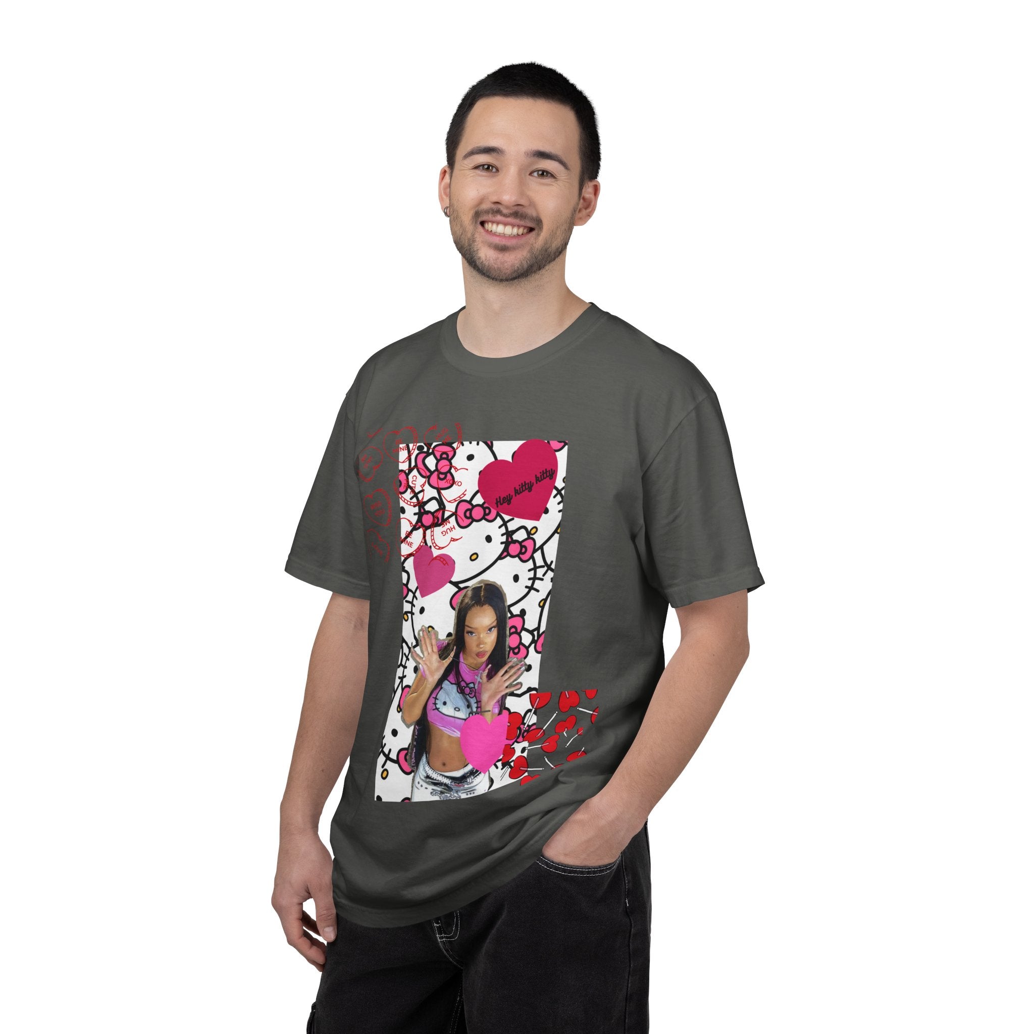Hey Kitty Kitty Valentine graphic T-shirt
